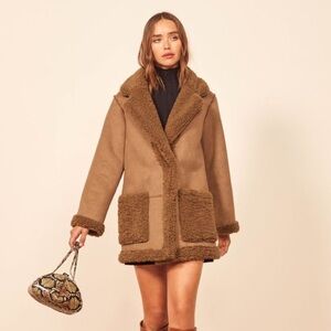 Reformation Sherpa Coat Reversible